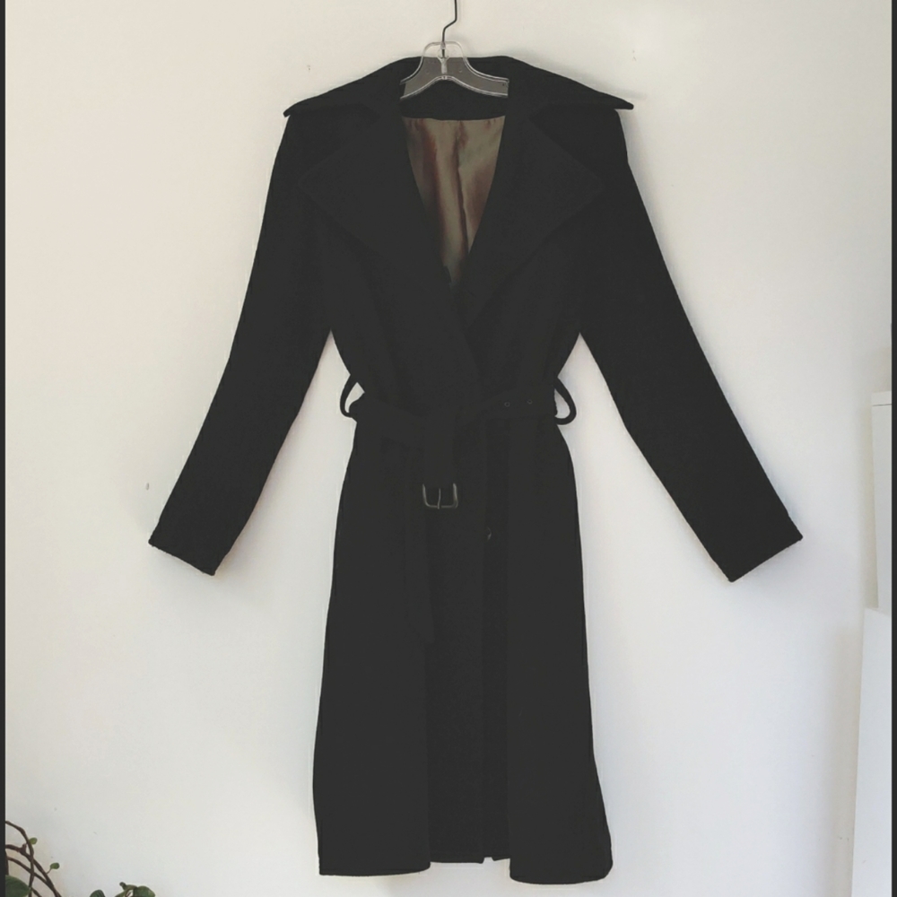 Aritizia Kookai wool coat winter trench notched collar